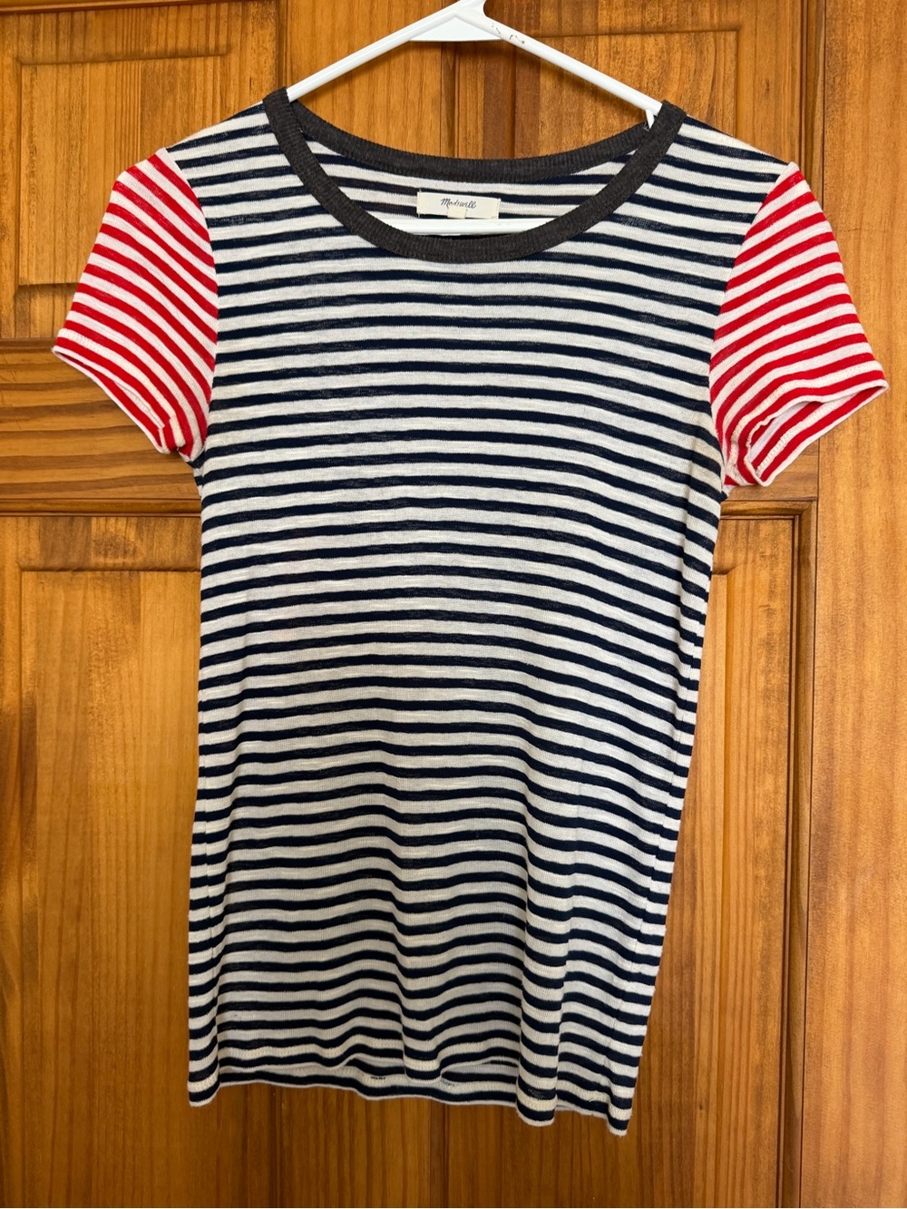 Madewell Colorblock Striped Crewneck Tee